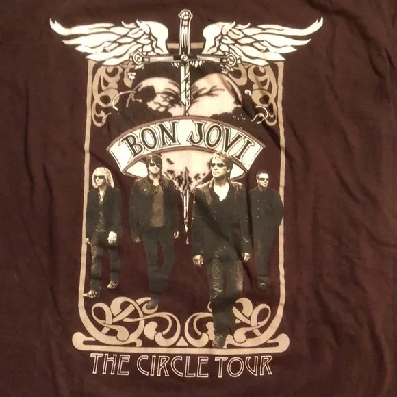 Bon Jovi Concert Tee Shirt Original Members The Circle Tour - Picture 2 of 6